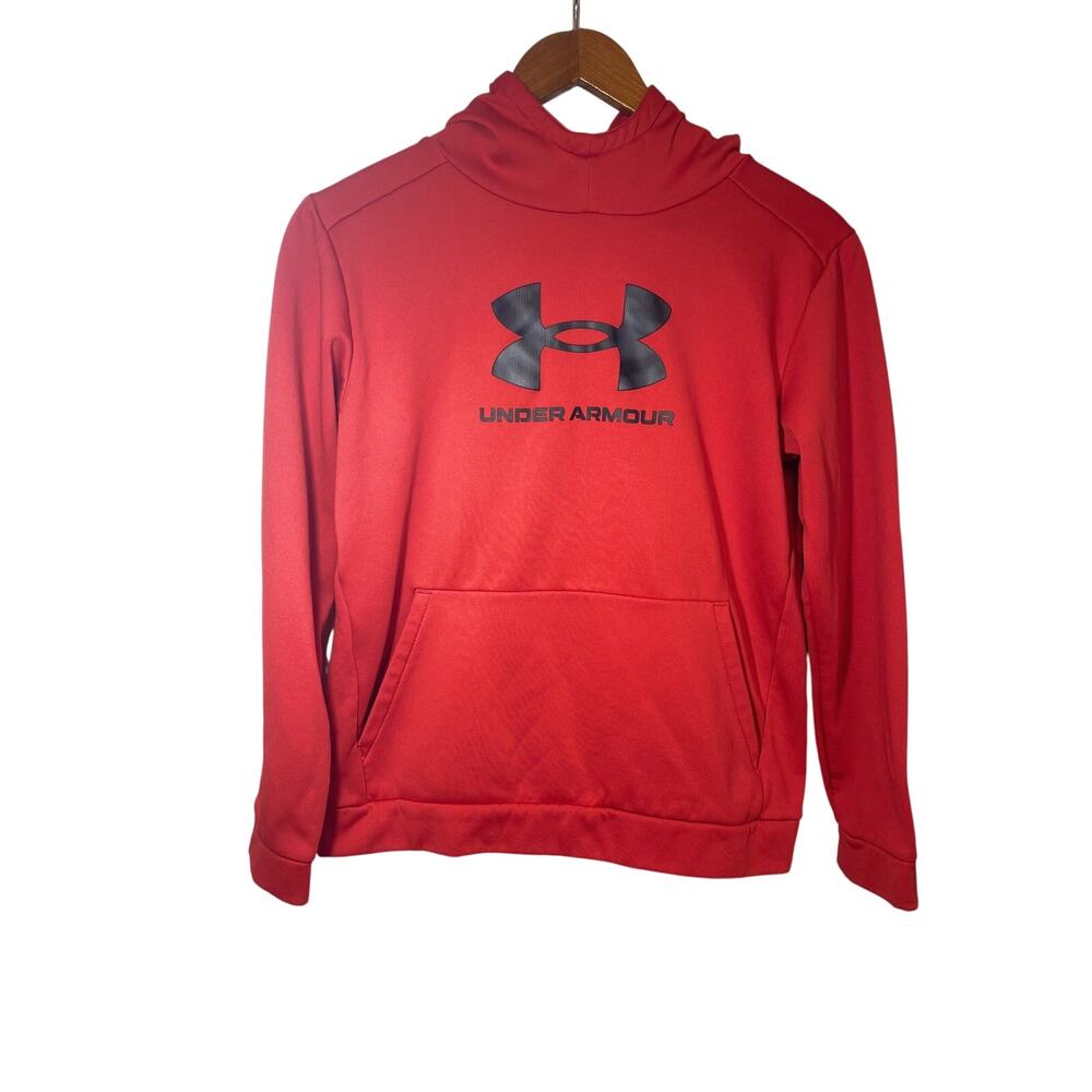 Under Armour Youth XL Hoodie • Red • Large UA Logo • Long Sleeve